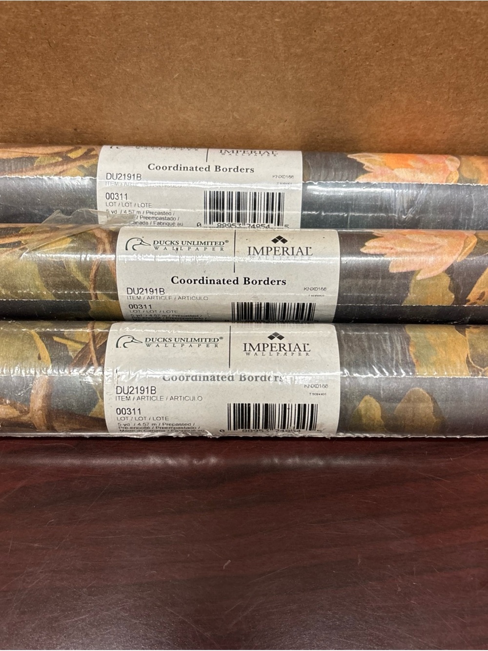 Ducks Unlimited Multi Color Nature Scene Border by Imperial  DU2191B 3 ROLLS